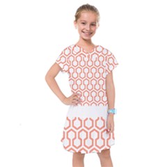 Shining Stephen King T- Shirt Geometric Pattern Looped Hexagons Orange Red Brown Kids  Drop Waist Dress by maxcute