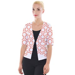 Shining Stephen King T- Shirt Geometric Pattern Looped Hexagons Orange Red Brown Cropped Button Cardigan by maxcute