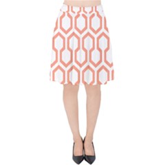 Shining Stephen King T- Shirt Geometric Pattern Looped Hexagons Orange Red Brown Velvet High Waist Skirt by maxcute