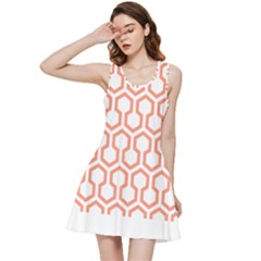 Shining Stephen King T- Shirt Geometric Pattern Looped Hexagons Orange Red Brown Inside Out Racerback Dress by maxcute