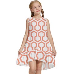 Shining Stephen King T- Shirt Geometric Pattern Looped Hexagons Orange Red Brown Kids  Frill Swing Dress by maxcute