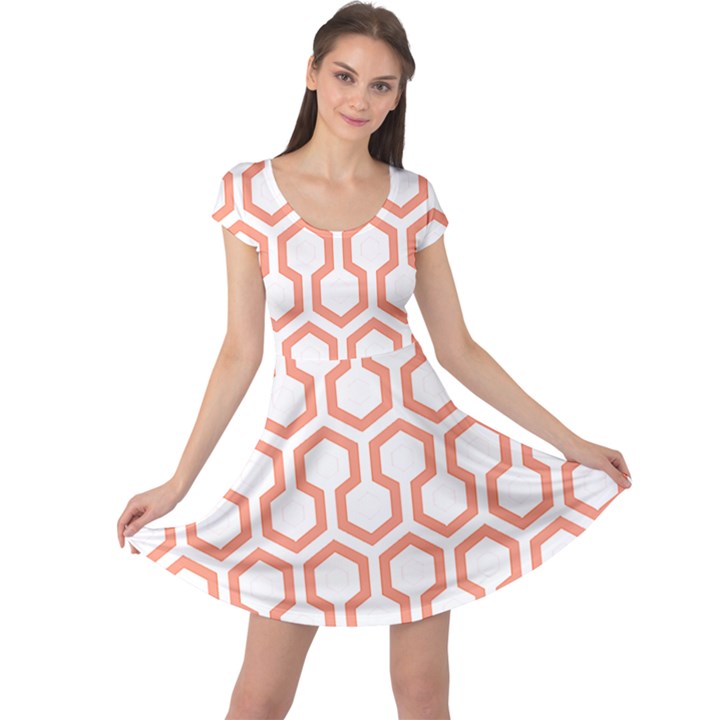 Shining Stephen King T- Shirt Geometric Pattern Looped Hexagons Cap Sleeve Dress