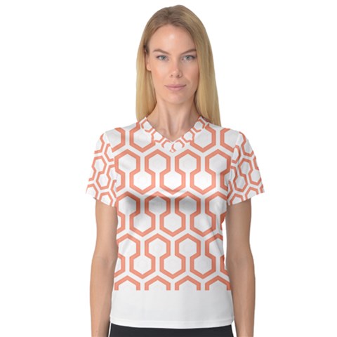 Shining Stephen King T- Shirt Geometric Pattern Looped Hexagons V-neck Sport Mesh Tee by maxcute