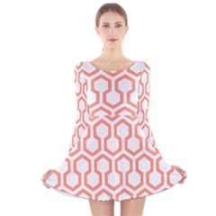 Shining Stephen King T- Shirt Geometric Pattern Looped Hexagons Long Sleeve Velvet Skater Dress