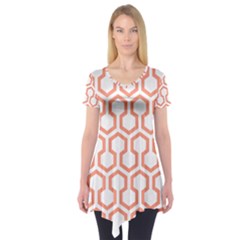 Shining Stephen King T- Shirt Geometric Pattern Looped Hexagons Short Sleeve Tunic  by maxcute