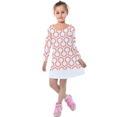 Shining Stephen King T- Shirt Geometric Pattern Looped Hexagons Kids  Long Sleeve Velvet Dress by maxcute