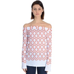 Shining Stephen King T- Shirt Geometric Pattern Looped Hexagons Off Shoulder Long Sleeve Top by maxcute