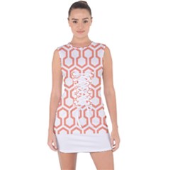 Shining Stephen King T- Shirt Geometric Pattern Looped Hexagons Lace Up Front Bodycon Dress by maxcute