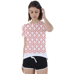 Shining Stephen King T- Shirt Geometric Pattern Looped Hexagons Short Sleeve Open Back Tee by maxcute