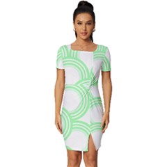 Shining Stephen King T- Shirt Geometric Pattern Fitted Knot Split End Bodycon Dress