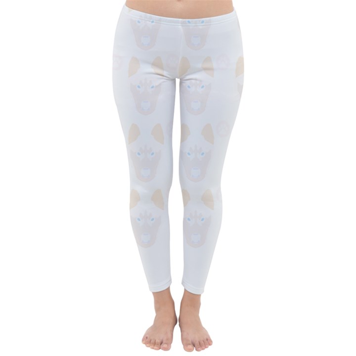 Siberian Husky Dog T- Shirtsiberian Husky Dog Pattern T- Shirt (1) Classic Winter Leggings