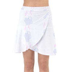 Siberian Husky Dog T- Shirtsiberian Husky Dog Pattern T- Shirt (2) Wrap Front Skirt by maxcute