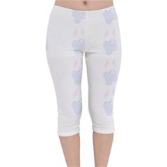 Siberian Husky Dog T- Shirtsiberian Husky Dog Pattern T- Shirt (2) Velvet Capri Leggings  by maxcute