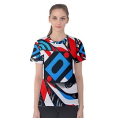 Abstract Background Pattern Women s Cotton Tee