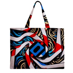 Abstract Background Pattern Zipper Mini Tote Bag