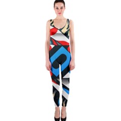 Abstract Background Pattern One Piece Catsuit