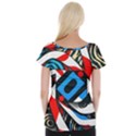 Abstract Background Pattern Cap Sleeve Top View2