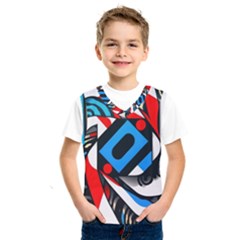 Abstract Background Pattern Kids  Basketball Tank Top