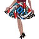 Abstract Background Pattern A-line Skater Skirt View2