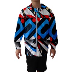 Abstract Background Pattern Kids  Hooded Windbreaker