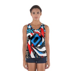 Abstract Background Pattern Sport Tank Top 