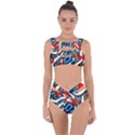 Abstract Background Pattern Bandaged Up Bikini Set  View1