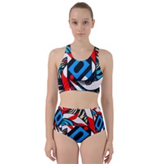 Abstract Background Pattern Racer Back Bikini Set