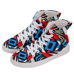 Abstract Background Pattern Women s Hi-top Skate Sneakers