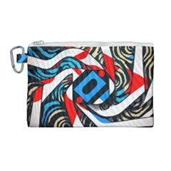 Abstract Background Pattern Canvas Cosmetic Bag (large)