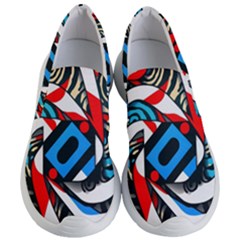 Abstract Background Pattern Women s Lightweight Slip Ons