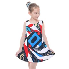 Abstract Background Pattern Kids  Summer Dress