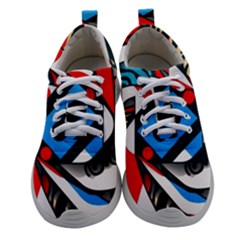 Abstract Background Pattern Women Athletic Shoes