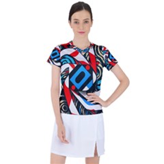 Abstract Background Pattern Women s Sports Top