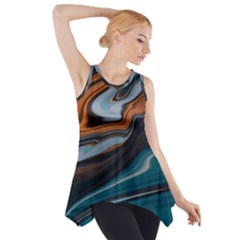 Background Pattern Design Abstract Side Drop Tank Tunic