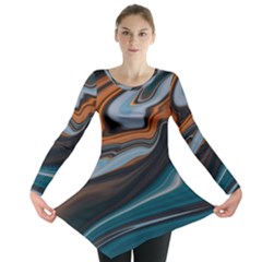 Background Pattern Design Abstract Long Sleeve Tunic 