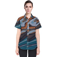 Background Pattern Design Abstract Women s Short Sleeve Shirt