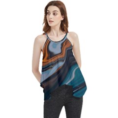 Background Pattern Design Abstract Flowy Camisole Tank Top