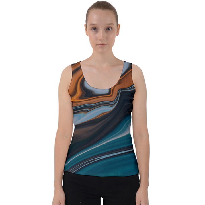 Background Pattern Design Abstract Velvet Tank Top