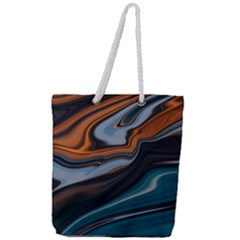 Background Pattern Design Abstract Full Print Rope Handle Tote (large)