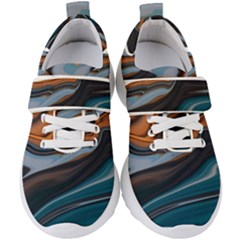 Background Pattern Design Abstract Kids  Velcro Strap Shoes