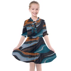 Background Pattern Design Abstract Kids  All Frills Chiffon Dress