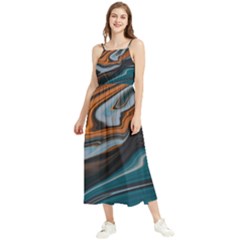 Background Pattern Design Abstract Boho Sleeveless Summer Dress