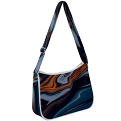 Background Pattern Design Abstract Zip Up Shoulder Bag