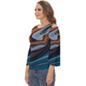 Background Pattern Design Abstract Cut Out Wide Sleeve Top View2