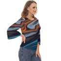 Background Pattern Design Abstract Cut Out Wide Sleeve Top View3