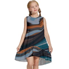 Background Pattern Design Abstract Kids  Frill Swing Dress