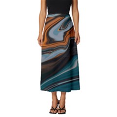 Background Pattern Design Abstract Classic Midi Chiffon Skirt