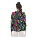 Background Pattern Flowers Seamless Women s Hooded Windbreaker View2