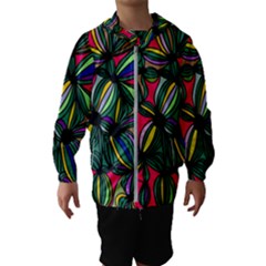 Background Pattern Flowers Seamless Kids  Hooded Windbreaker