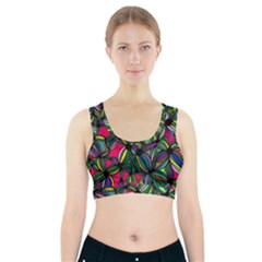 Background Pattern Flowers Seamless Sports Bra With Pocket by Jancukart